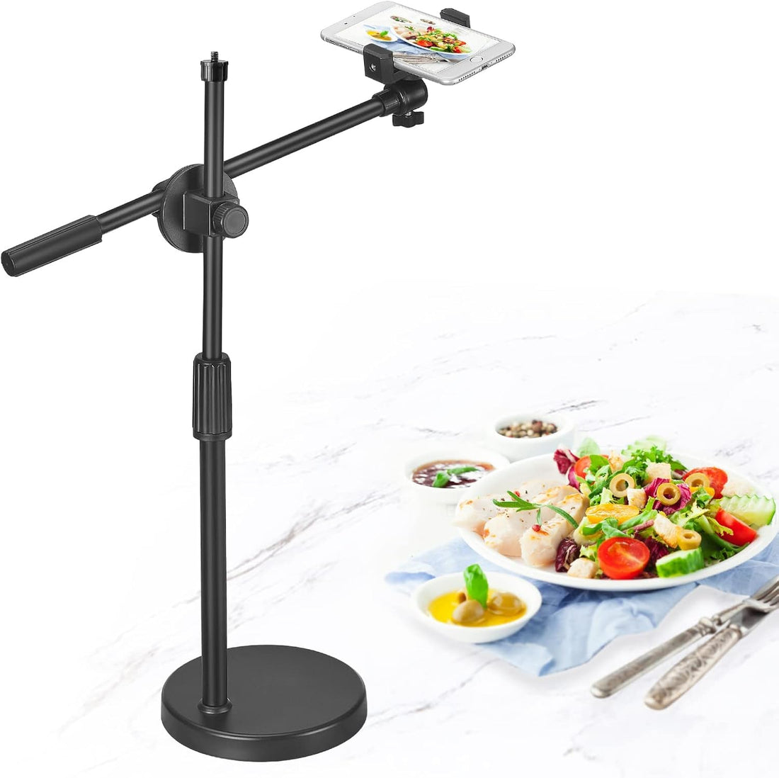El Maidawi Stores Horizontal Video Photography Mobile Phone Stand 360 Degree Rotation Without Arm, Low Angle Atmosphere Live Recording Stick
