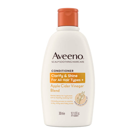 Aveeno Clarify and Shine Apple Cider Vinegar Scalp Soothing Conditioner for all Hair Types 300ml