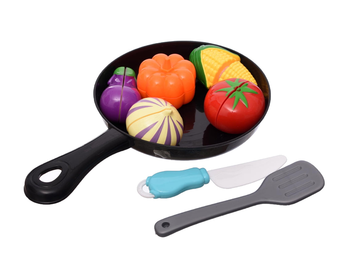 Generic Plastic Medium Amazing kitchen Utensils With Goblet and Vegetable Set Of 8 Pieces For Girl - Multicolor