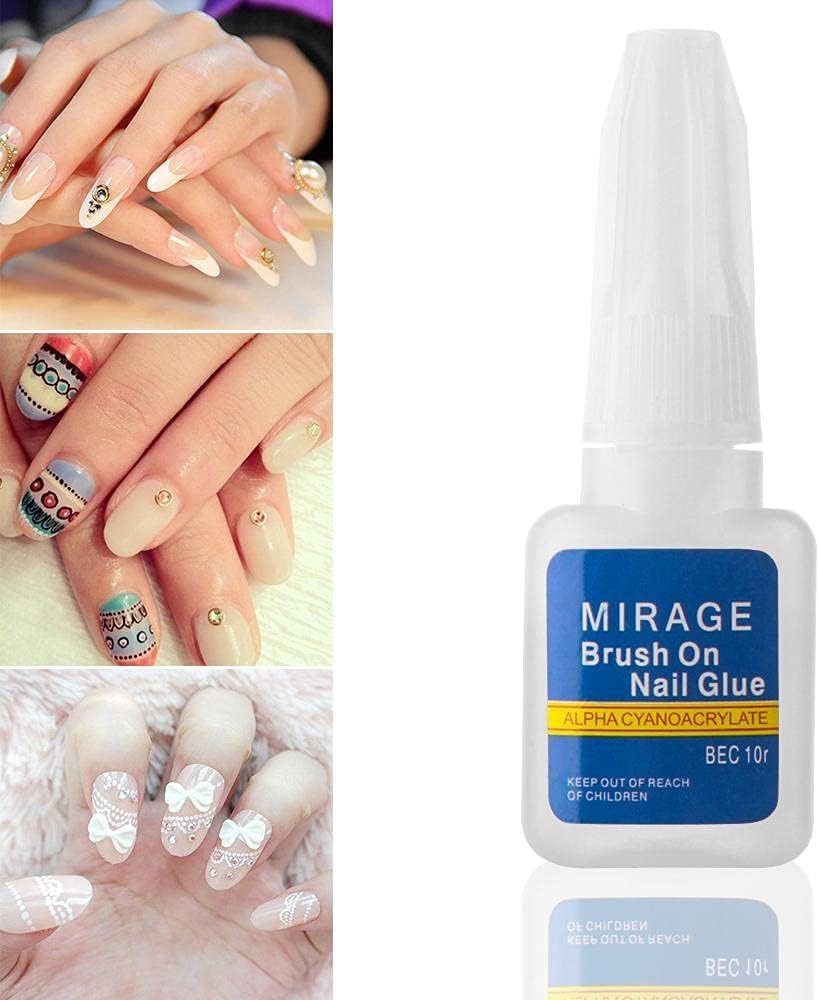 Zozy Strong Glue for Nail Art – Quick-Dry Adhesive for Artificial Tips and Decorations, Safe for Natural Tips