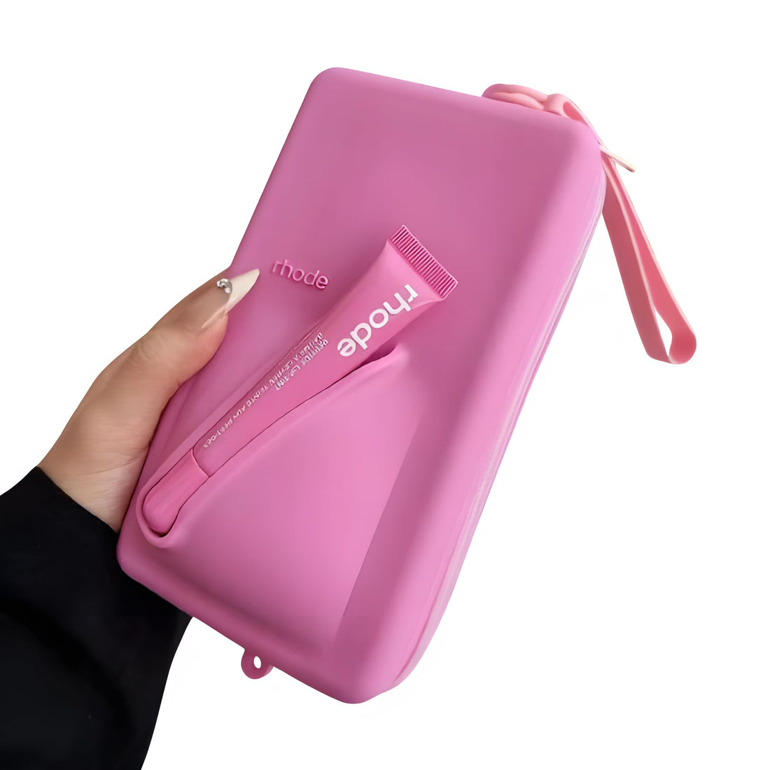 Next Store Mini Crossbody Bag for Women with Built-in Lip Balm Holder, Silicone Shoulder Bag for Carrying Smartphones, Practical Phone Wallet with Lipstick or Lip Gloss Slot