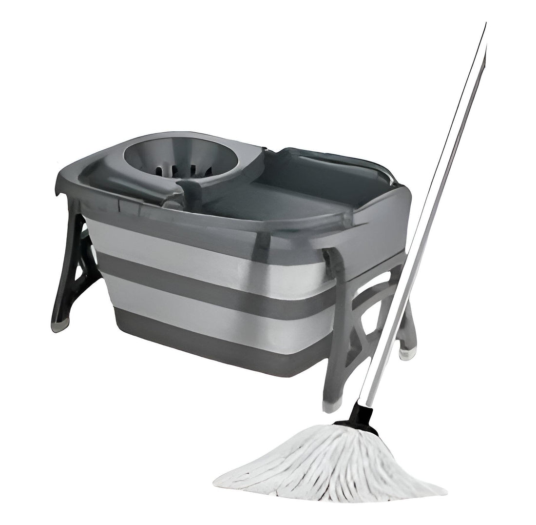 Collapsible Silicone Bucket - Compact 20-Liter Water Bucket with Easy Folding Design for Convenient Storage and Transportation Anytime Anywhere (Grey)