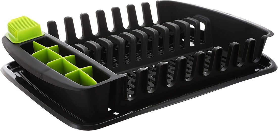 Dish Tray/Dish Dryer 40x50cm - Easily Organize and Dry Pots F (Black)