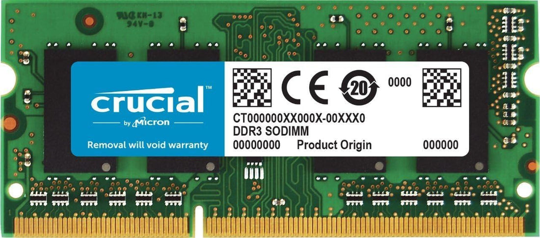 SiQuell Crucial RAM CT102464BF160B 8GB DDR3 1600MHz CL11 SODIMM Low Voltage Laptop Notebook Memory