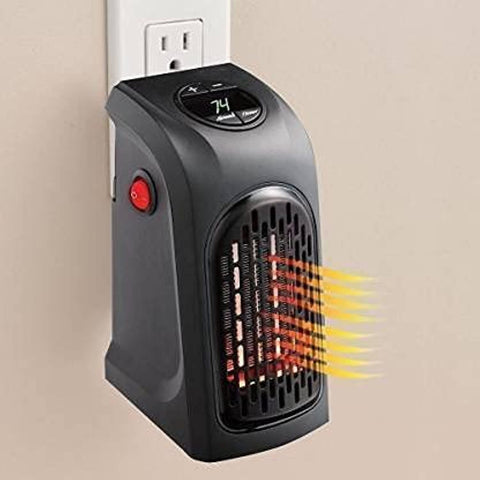 Ziffer MR187 Small Electric Handy Room Heater Compact Plug-in - The Wall Outlet Space Heater 400Watts Garage Bathroom Home