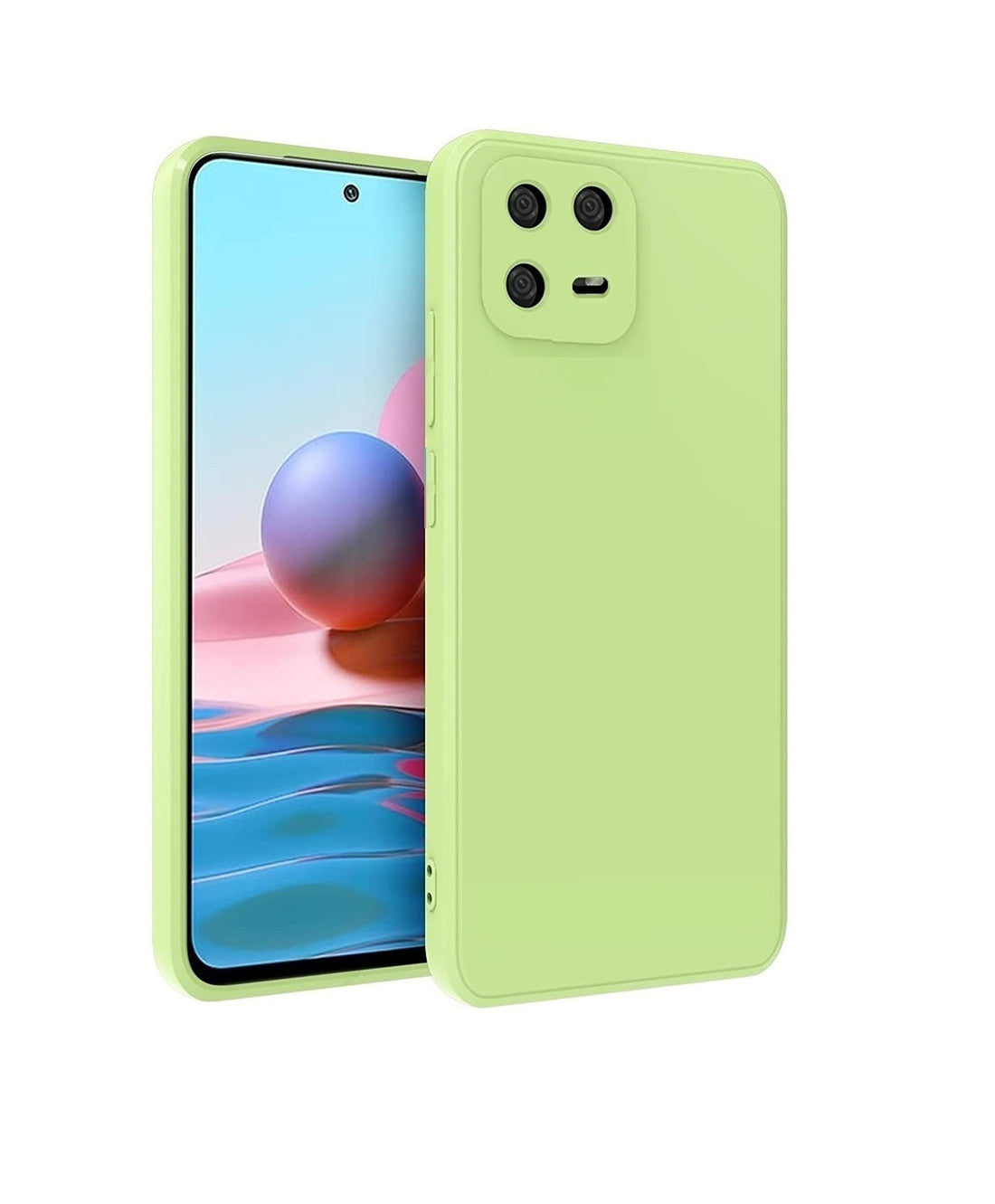 Year Soft Flexible Soft Matte Finish Soft Fur Lining TPU Case Cover Compatible with Xiaomi 13 Pro (Light Green)