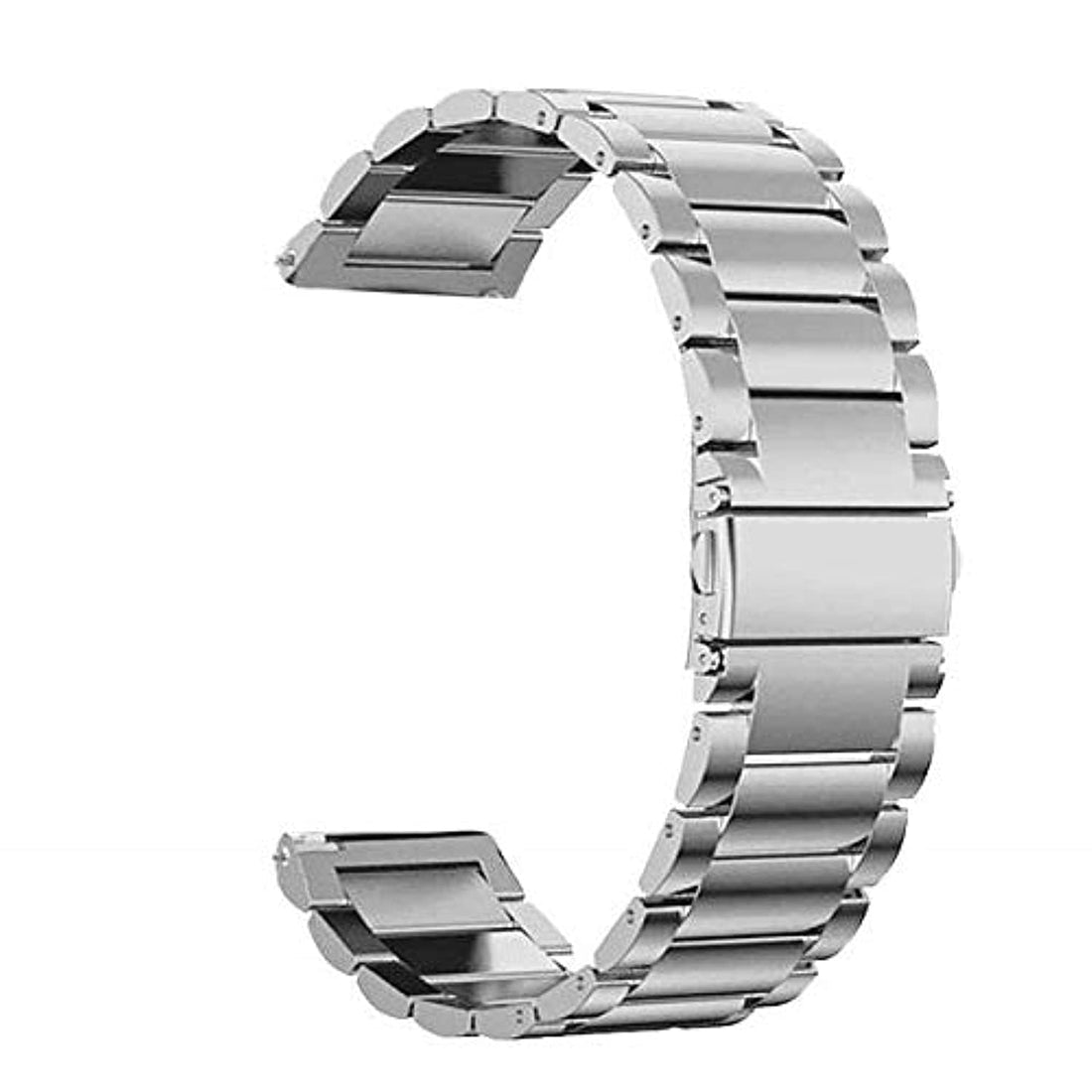 Compatible with 22mm Stainless Steel Metal Bracelet Band, Replacement for Huawei GT/GT2/PRO/Magic Smart Watch Strap (white)