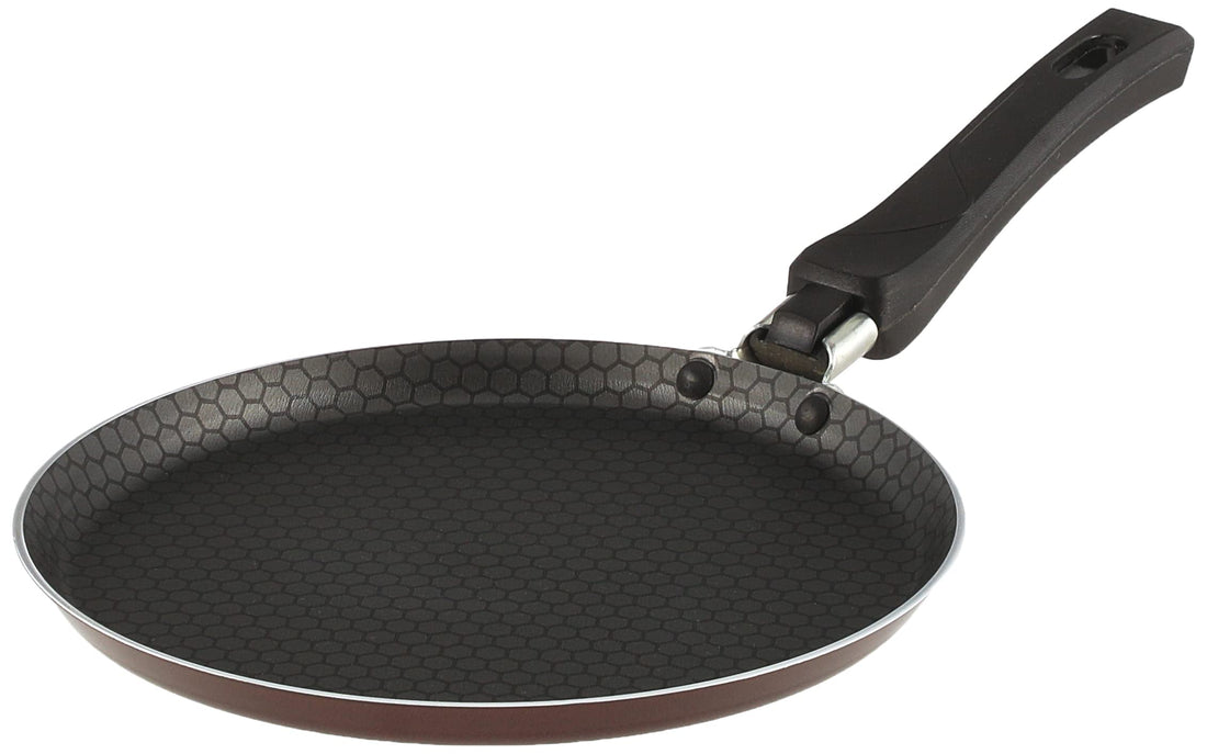 Trueval teflon thin frying pan,burgundy, size 21, tofp21
