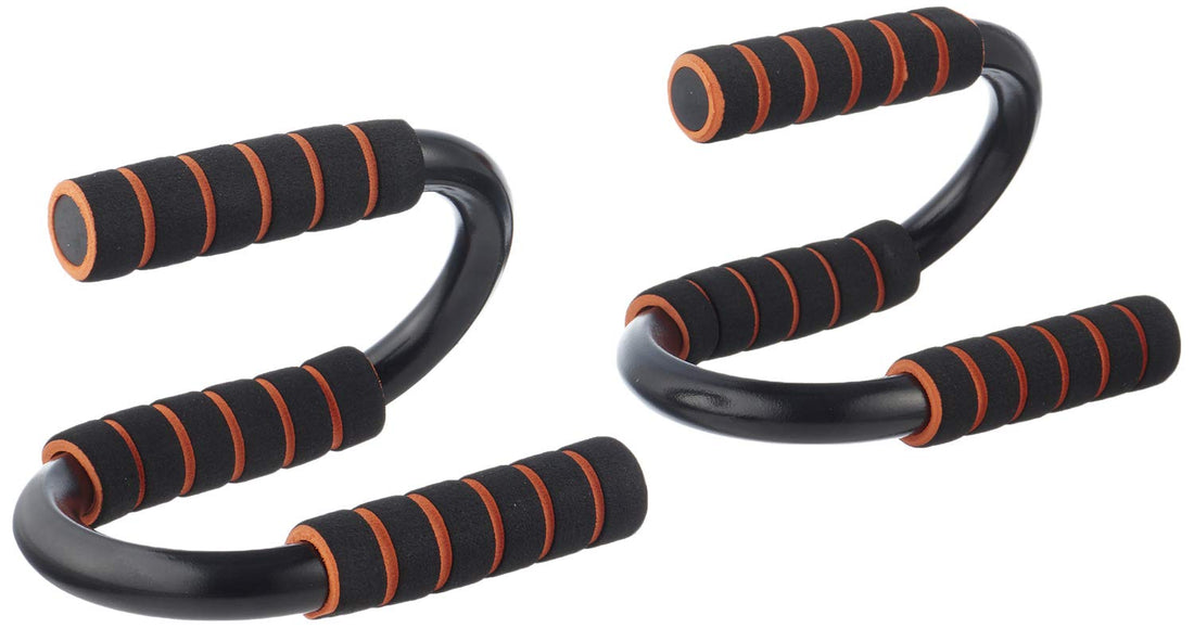 Other Push Up Bar for Workouts, Set of 2 - Black and Orange