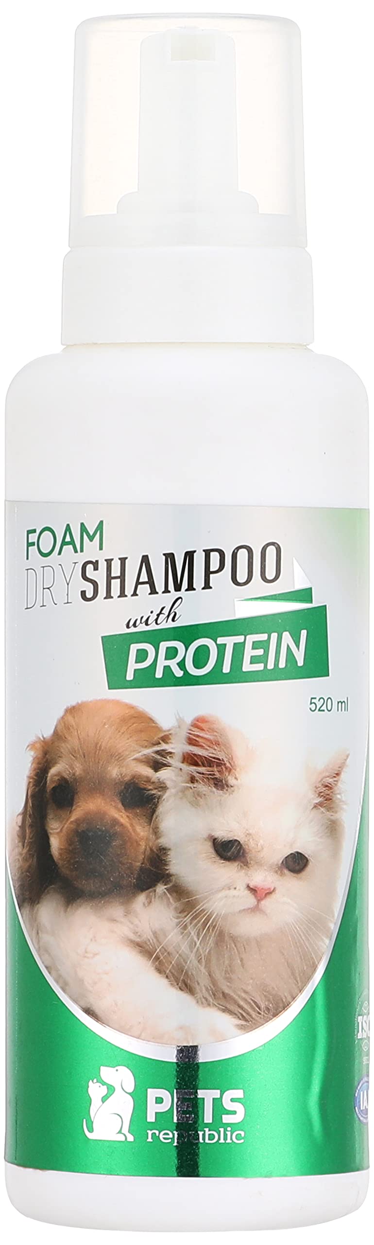 Pets Republic Cats & Dogs Foam Dry Shampoo With Protein - 520ml