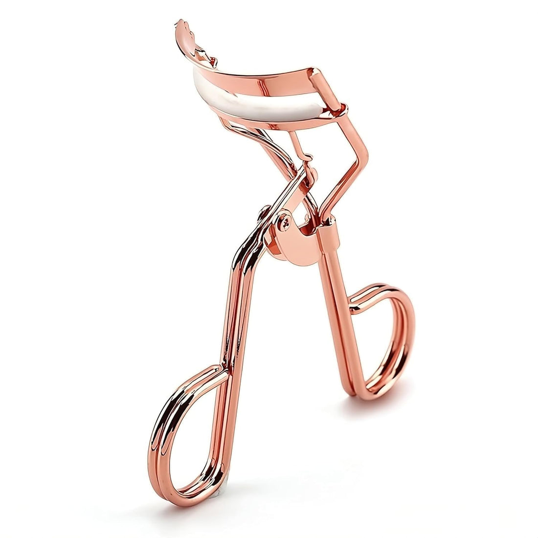 YULUX ELEVA Luscious Lashes Guaranteed: Carbon Steel Eyelash Curler with Pad and 2 Replacement Pads, Rose Gold A12
