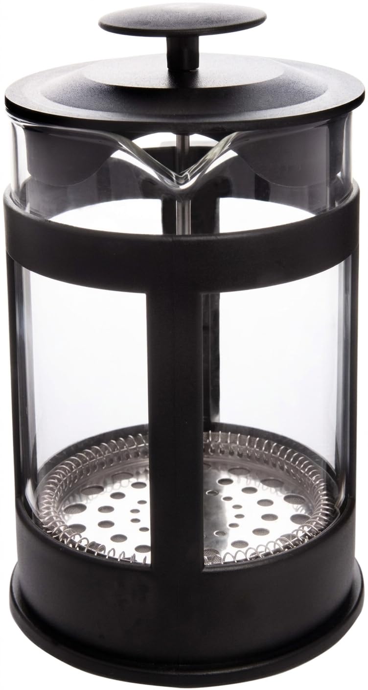 Generic French Press Coffee Maker 360ml, Borosilicate Glass Material, Manual Brewing For Coffee,Milk And Tea. (black)
