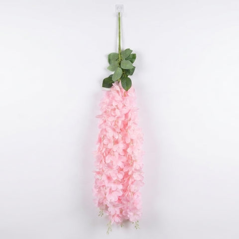 Al Swailem:50cm Artificial Styria Flower Branch Hanging Realistic Silk Flowers for Wall Home Wedding Decoration Hanging Plants Vivid Colors (White and Pink), Premium Decoration for Events (Pink)