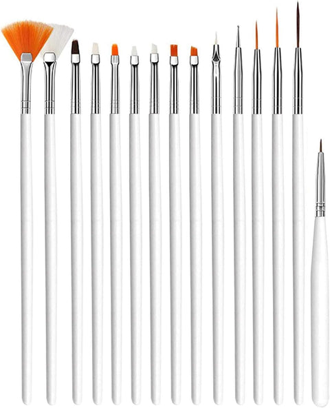 15 Piece Nail Brush Nail Art Brush Set Multifunctional Acrylic Nail Art Brush for UV Gel Salon Home Use Nail Accessories Nail Design