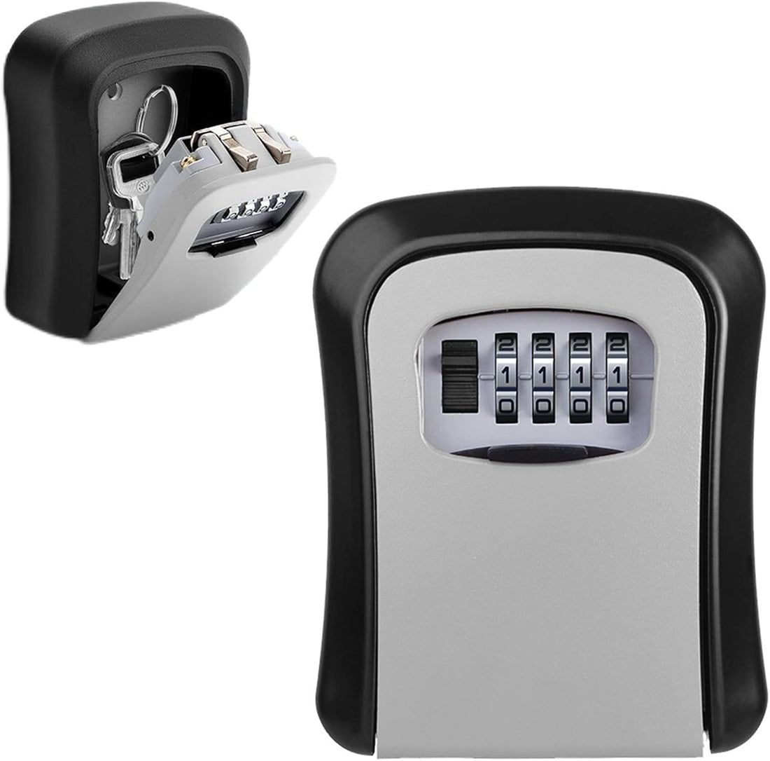 Circle M Waterproof Outdoor Key Safe: 4-Digit Combo Lock, Rustproof Zinc Alloy Wall-Mount Storage