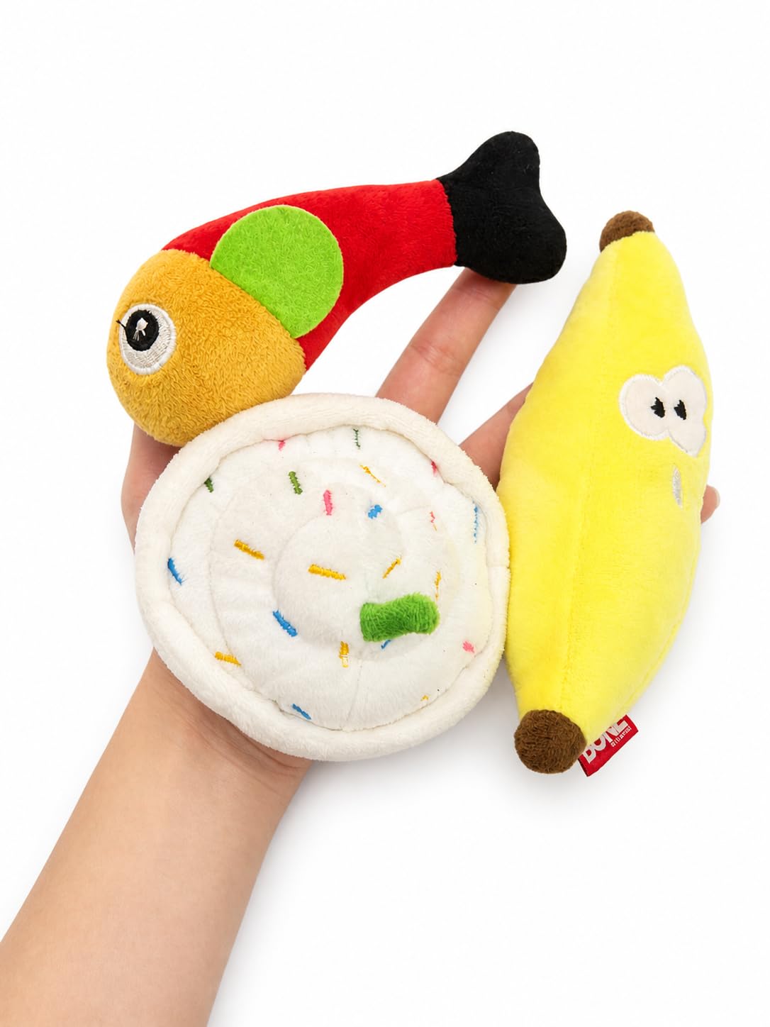 Pet Toy Bundle, Squeaky Plush Shapes,Small, 3 Pack