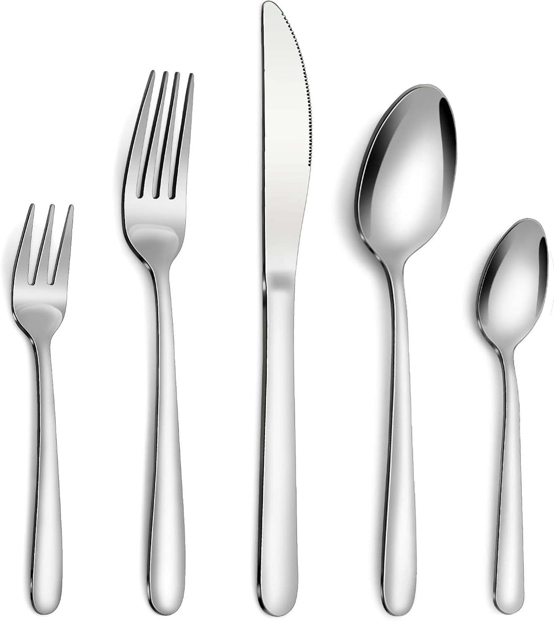 Bestdin Cutlery Set for 6 People - 30 Pieces Stainless Steel Cutlery Set with Knife Fork Spoon Cutlery Set for Home / Party / Restaurant Dishwasher Safe