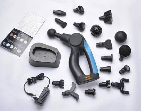 Phyzioline Deep Tissue Percussion Muscle Massage Gun, Manual Massager for Muscle Pain Relief (Button)