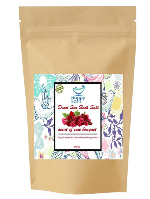 Julia Store Dead Sea Salts for Soaking, Relaxation, and Detoxification of Skin, 600 gm, Red Roses Scent