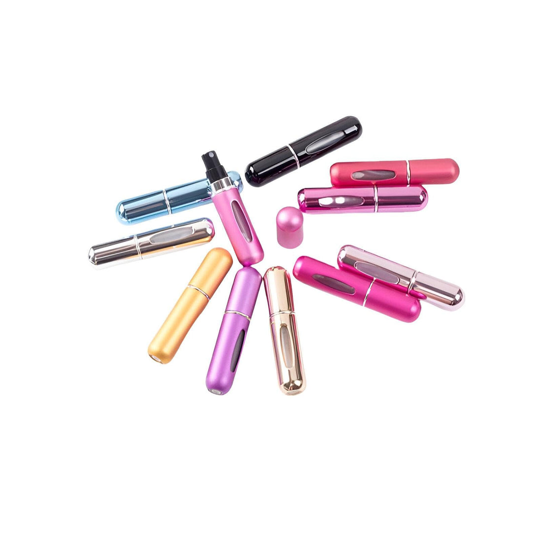 Mini Refillable Spray Bottles - Compact Travel Containers for Perfumes, Aftershaves, and Aromatherapy, Pack of 5, Perfect for Night Out and Holiday Use