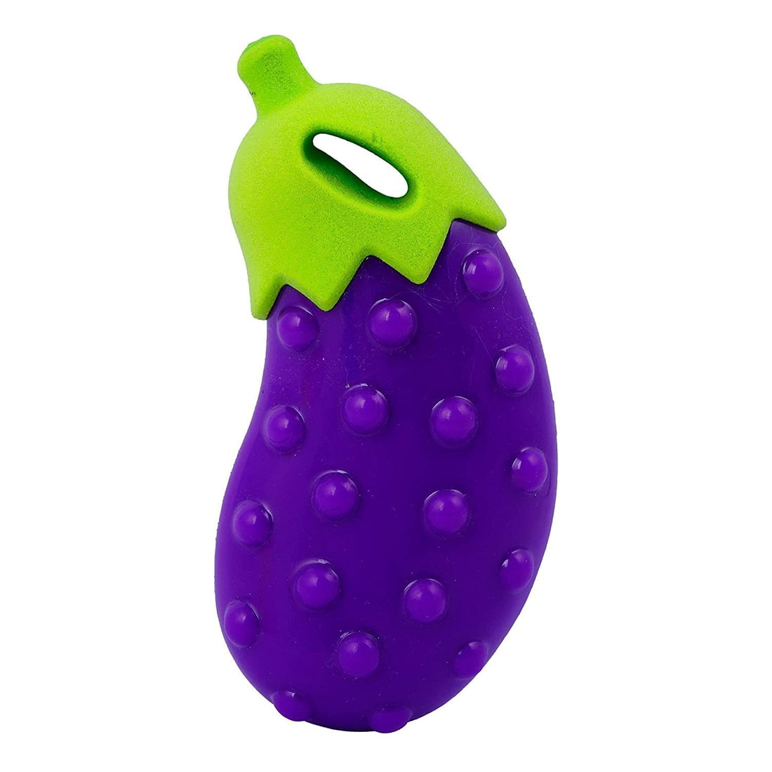 Woofy Dogs Veggie Series Interactive chew Toy | Squeaky Sound Tough Toys | Teeth-Cleaning Toy for Puppy, Small and Medium Dog - 1Pcs (Brinjal)