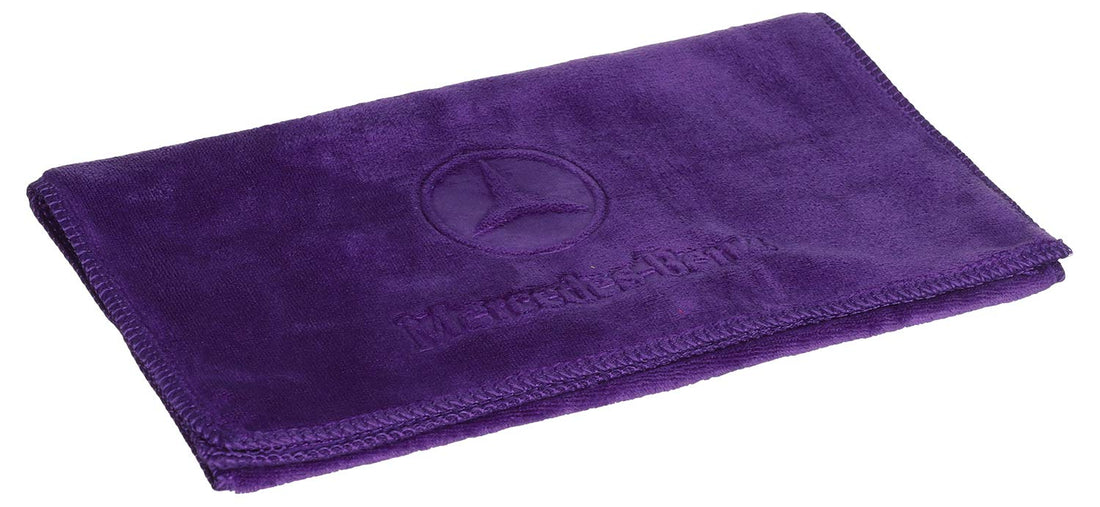 Mercedes Car Drying Towel, Free Microfiber Cleaning Cloth, Premium Professional Soft Microfiber Towel, Super Absorbent Detailing Towel for Car/Windows/Screen/Kitchen - Purple