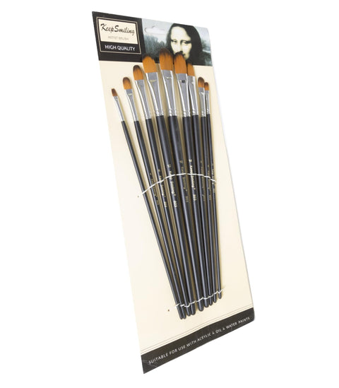 keep smiling 9 Piece Drawing Brush Set, Cat Tongue, 56-21, Chinese