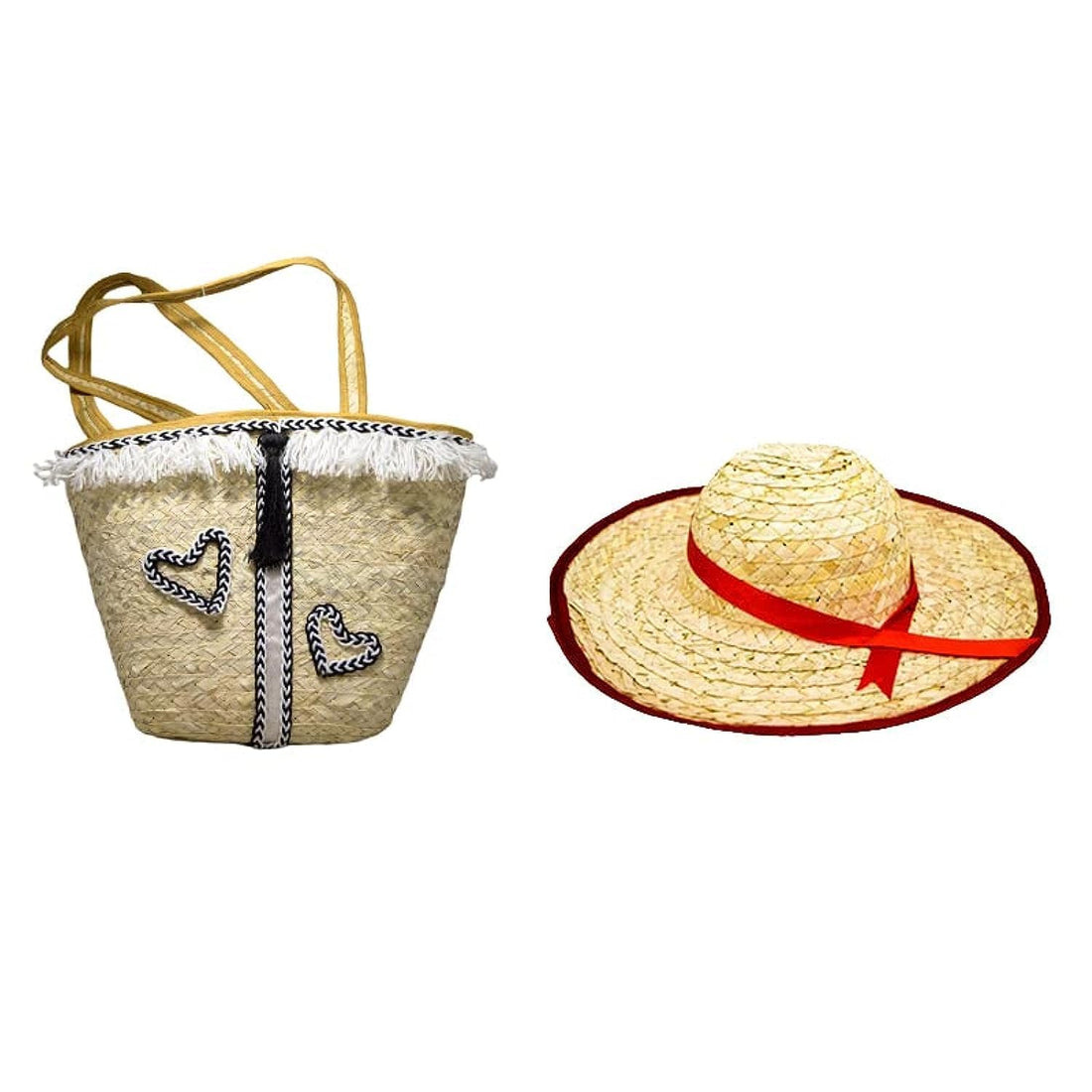 Summer Offer Model Bag (n) Size 50cm Depth 35cm + Hat Gift Diameter 30cm Handmade 100% Natural by Jrid Al Nakhl