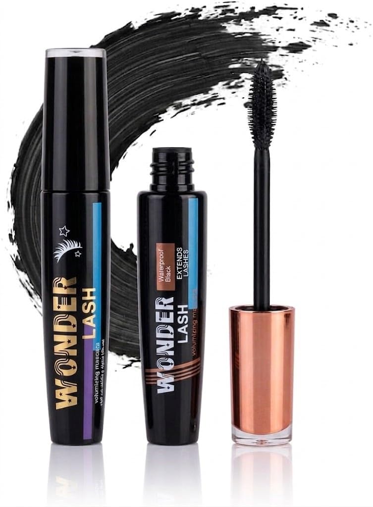 VOLUME Mascara DEEP BLUE Waterproof, Volume and Length Waterproof,Extra Long Thick 5D,Lengthening,False Lash Effect-BLACK-N1