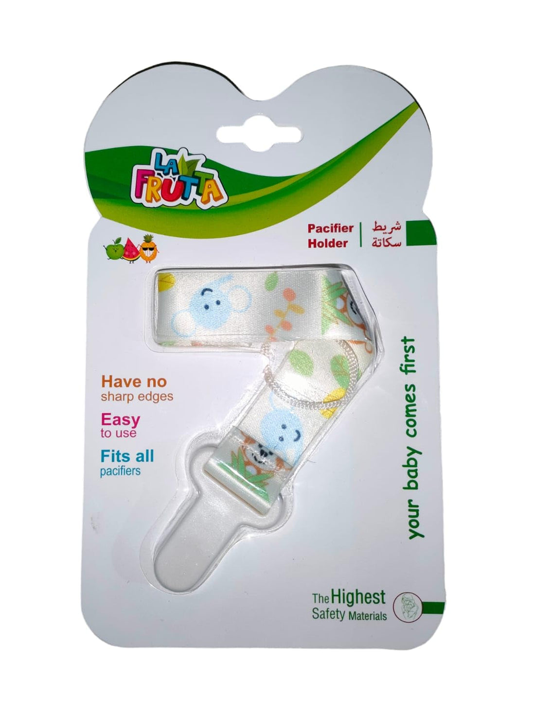 La Farutta Pacfier clip with ribbon fits all types of Pacfiers