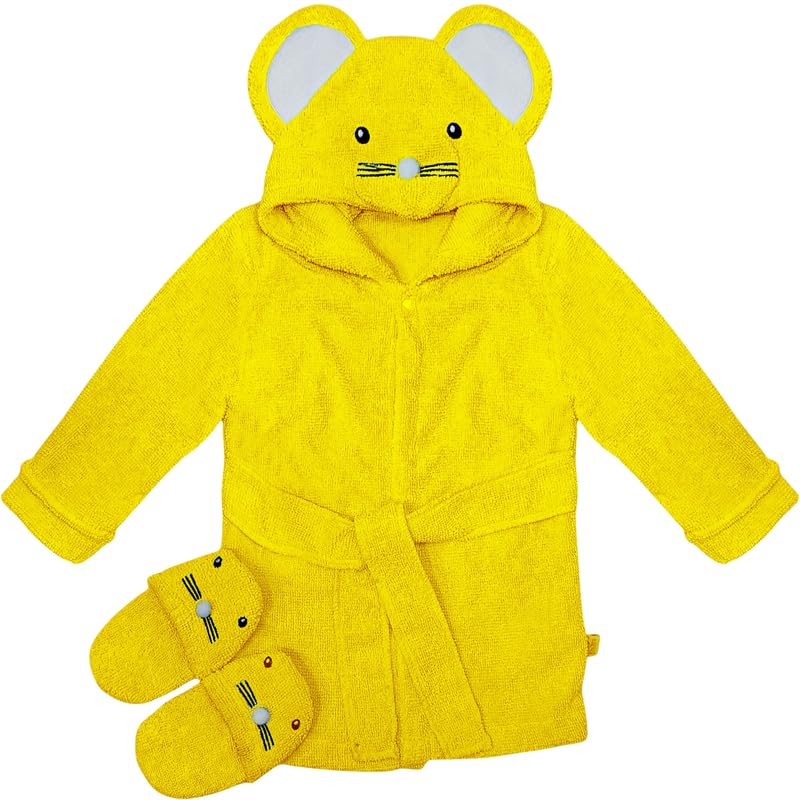 Baby Shoora Unisex Fur Long Sleeves Hooded Bathrobe&Slipper Bathrobe (pack of 1)