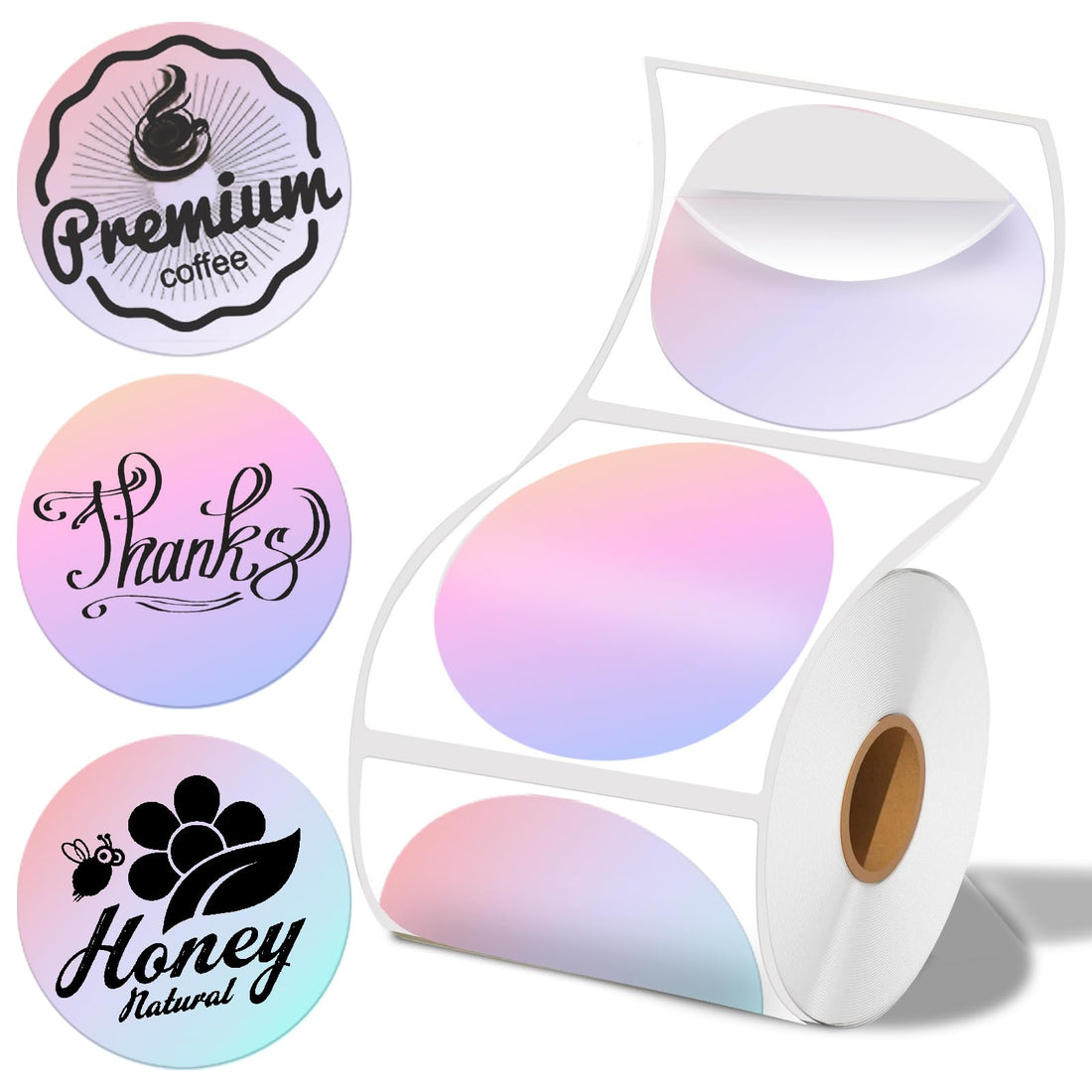 2Ã—2 Round Thermal Labels for T50M Pro/M110/M100/M220 Label Makers, 2 inch Stickers Thermal Printer Labels for Small Business Barcode & Packaging, Dreamy Pink, 140 Labels/1 Roll