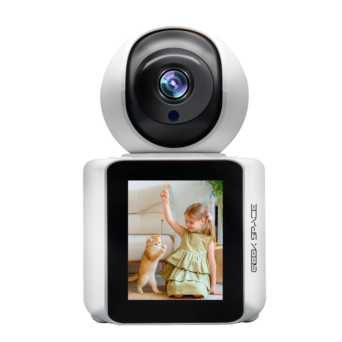 Video Baby Monitor with Camera and Audio One-Click Video Calling Capability Night Vision 2MP PTZ IP Network Wide Angle, Auto Tracking Home Surveillance Baby Camera Monitoring WiFi