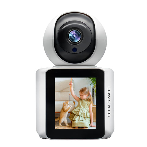 Video Baby Monitor with Camera and Audio One-Click Video Calling Capability Night Vision 2MP PTZ IP Network Wide Angle, Auto Tracking Home Surveillance Baby Camera Monitoring WiFi