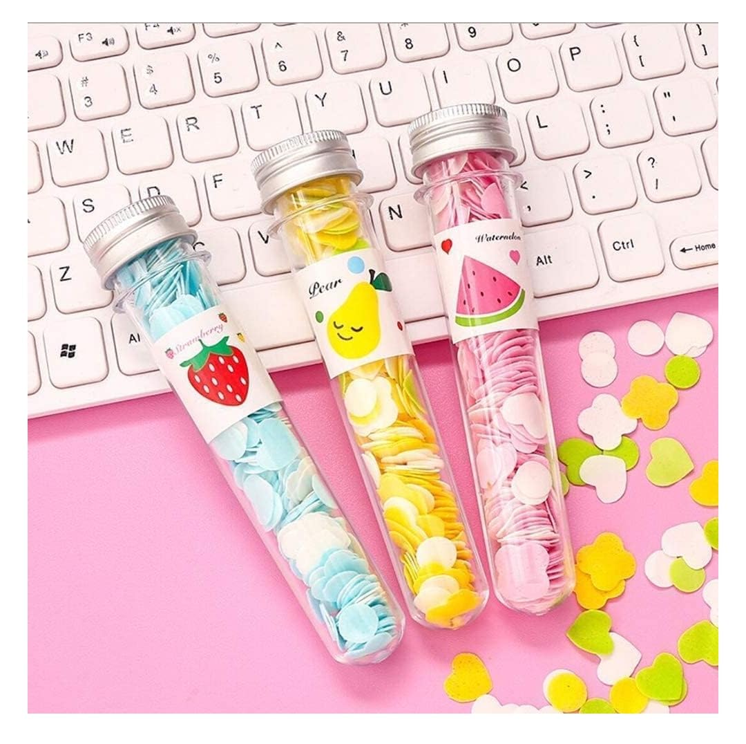 Portable Scented Paper Soap Flakes (Pack of 3) | Disposable Mini Paper Soap Petals in Tube Bottle | Travel & Outdoor Hand Wash Essential