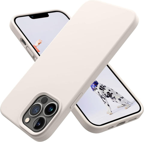 Silicone Case for iPhone 16 Pro Max (6.9"), Compatible Shockproof Slim Thin Phone Cover, Soft Microfiber Lining & Anti-Scratch Tough Acrylic Back, Full Body Protective Case (Stone)