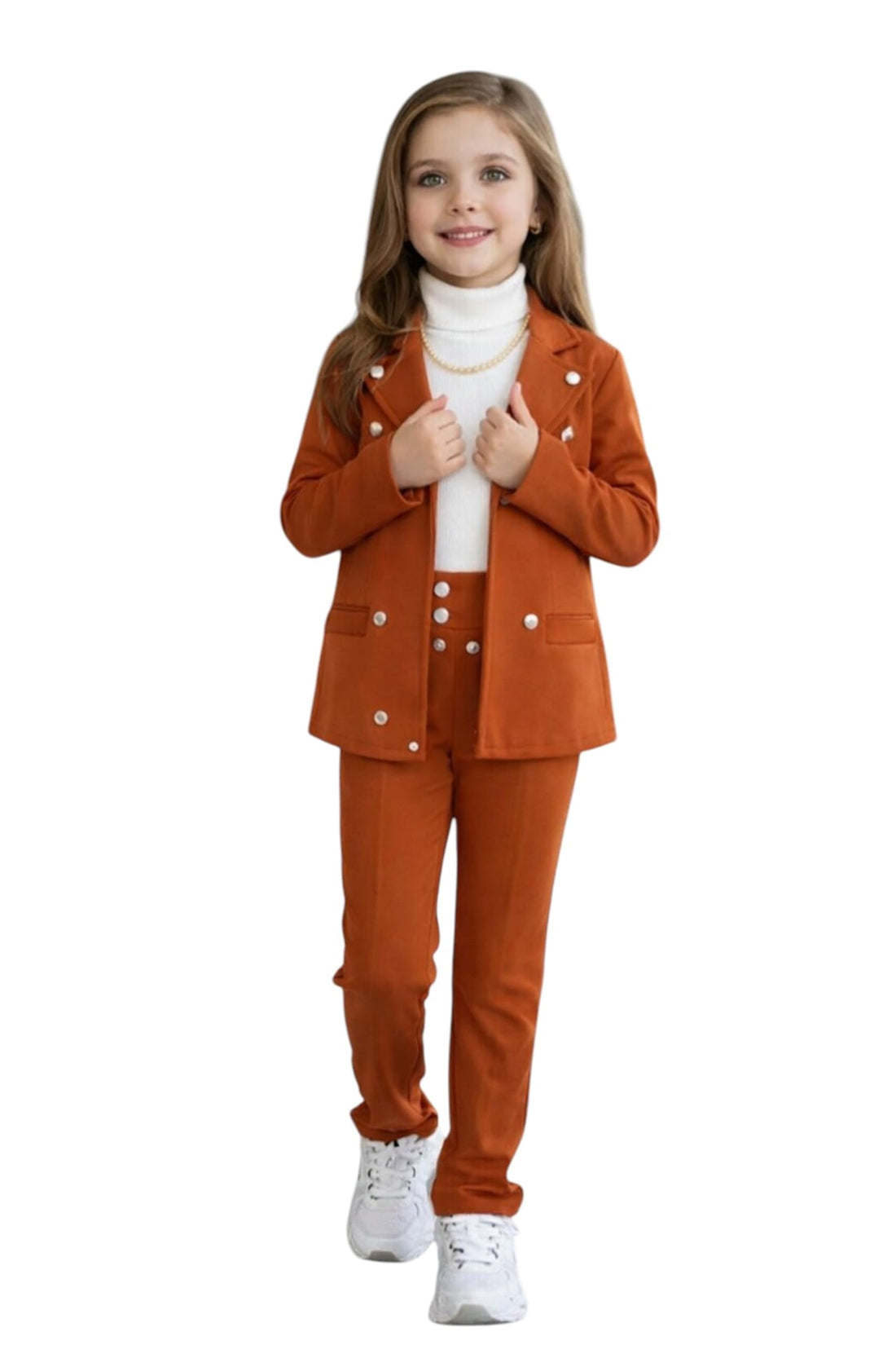 Miza Girls Set Jacket and Pants, Suede Material Imported Casual Wear