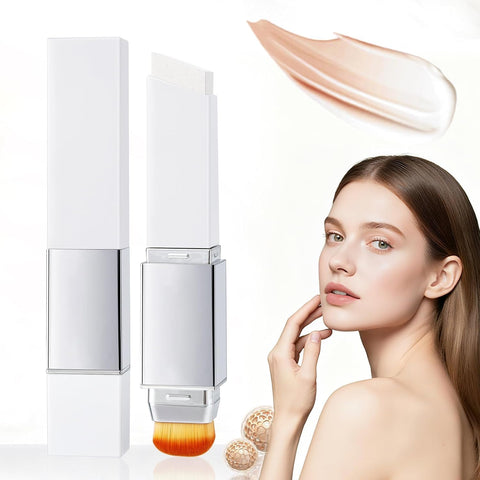 2in1 Color-Changing Foundation AND CONCEALER Stick, Cream Lumine Skin Stick, Weightless, Skin fit, Satin Glow Finish, Coverage Finish Base Makeup - Dual-Ended with Brush (N2)