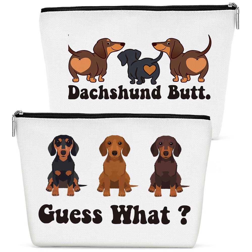 Dachshund Gifts, Cute Dog Mom Gifts for Women Inspirational Funny Dachshund Makeup Bag Humor Cosmetic Bag Dachshund Gifts for Women Friends Bestie Sisters Grandma Birthday Christmas Graduation