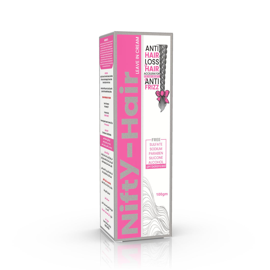 Nifty Hair Leave-In Cream 100ml: Treats Hair Loss, Stimulates Growth, Moisturizes, and Prevents Frizz & Split Ends