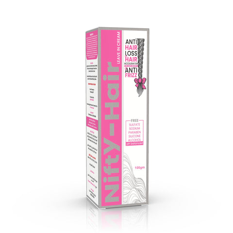 Nifty Hair Leave-In Cream 100ml: Treats Hair Loss, Stimulates Growth, Moisturizes, and Prevents Frizz & Split Ends