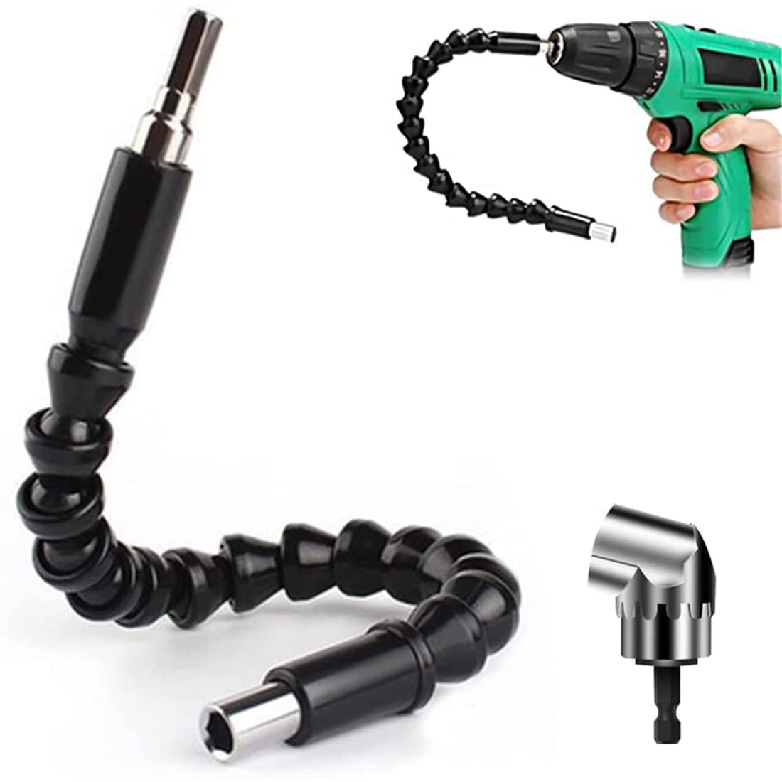 All-in-One Power Drill Bit Set, 1/4 Power Adapter Drill Driver Adapter, Right Angle Drill Bit Kit
