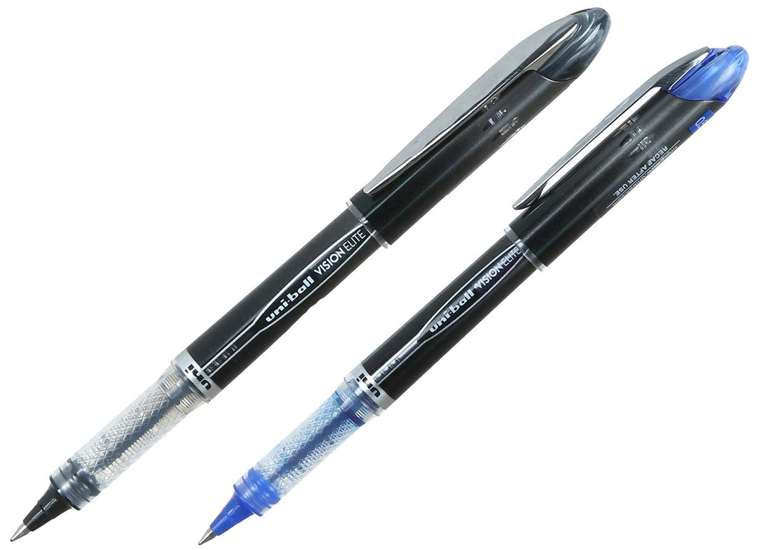 Uni-ball Ub 205 Vision Elite Pen, Pack of 2 - Blue and Black