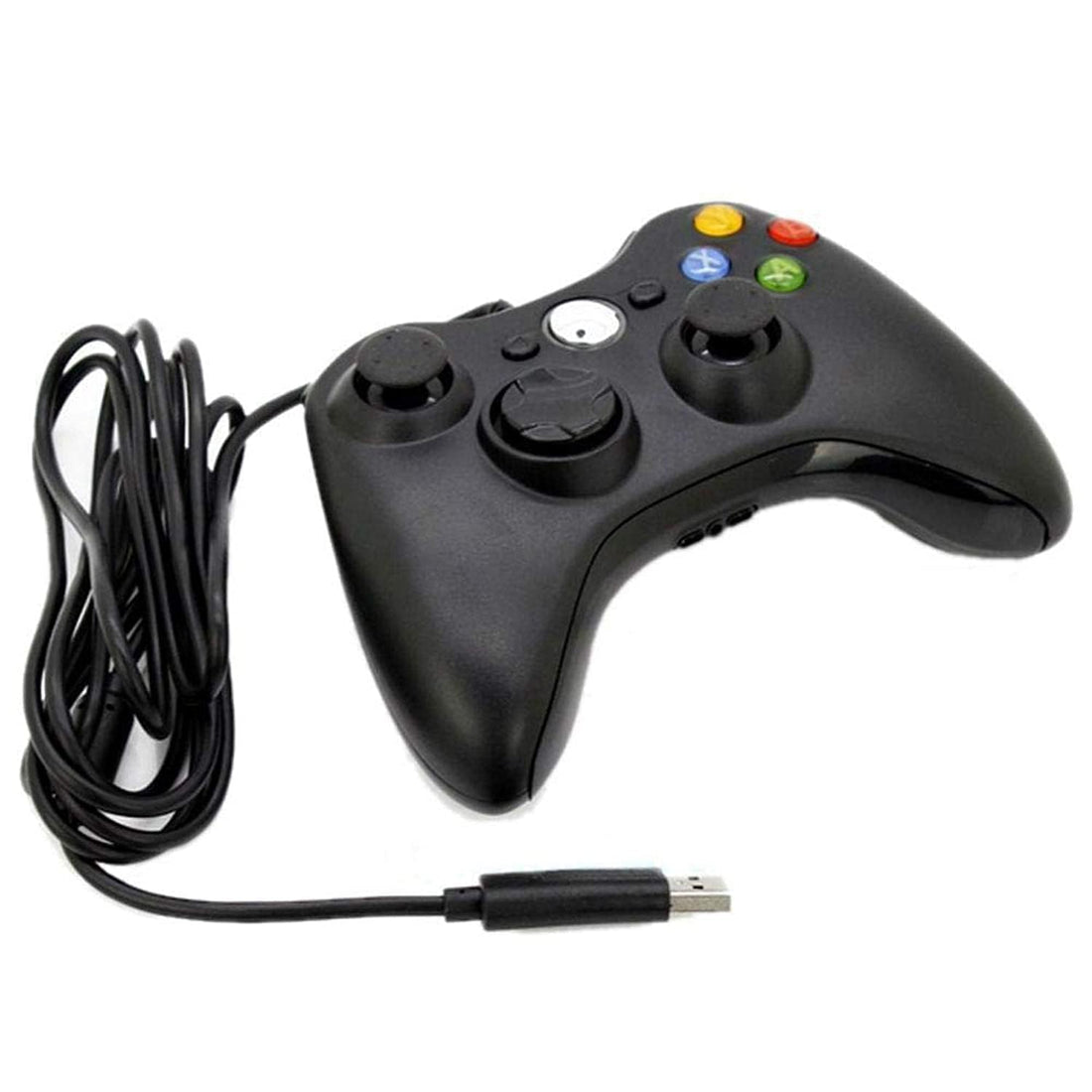 Xbox 360 Wired USB Gamepad Joystick for PC Windows - Black