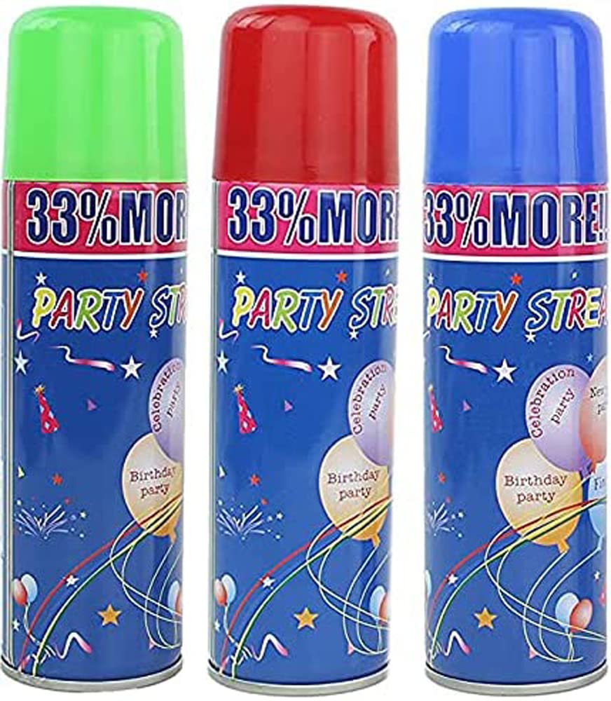 The Original Party Streamer Spray in a Can - (3 Pack, Random)