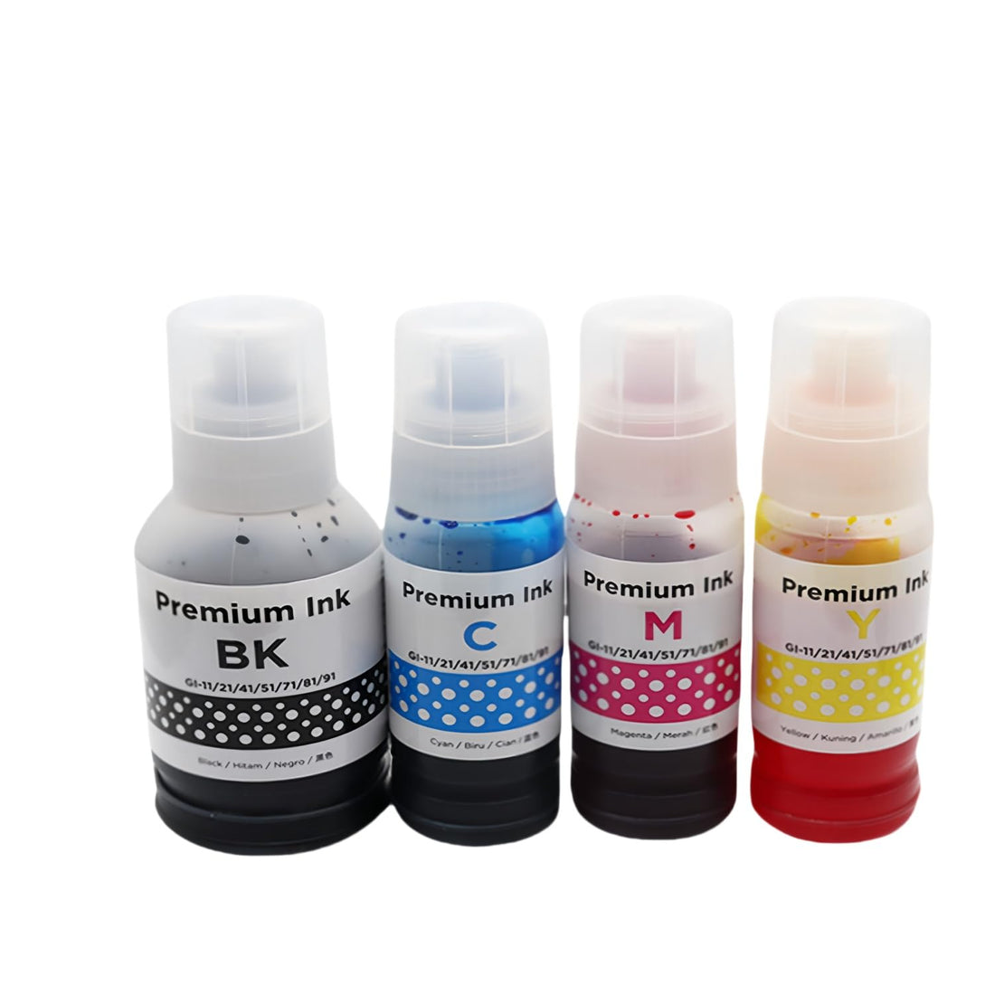 ZHENFU-ME GI-41 ink Compatible for CANON PIXMA G1420/G2420/G2460/G3420/G3460 printer 4-Pack （Black Cyan Magenta Yellow）