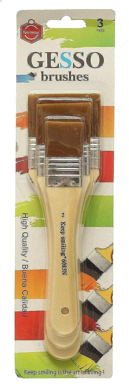 Keep Smiling E-44 Paint Brush Set Of 3 Pieces - Beige