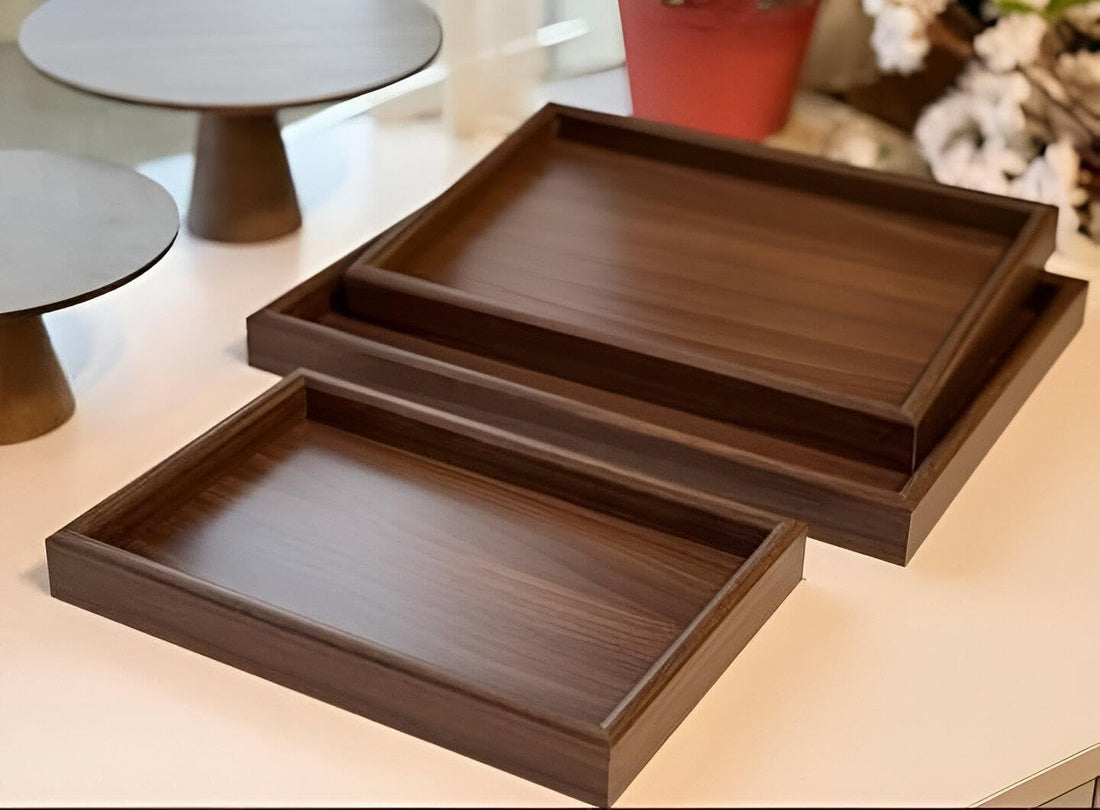 Rustic food tray - Antique-look wooden trays are perfect for adding a farmhouse touch to your dining experience, serve appetizers in style, or a decorative centerpiece enhancing the table.