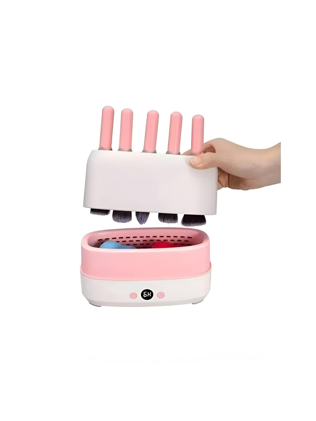 Beauty Tool Dryer - Efficiently dries up to 12 makeup brushes and 2 sponges simultaneously, ensuring quick and safe drying for your beauty essentials.