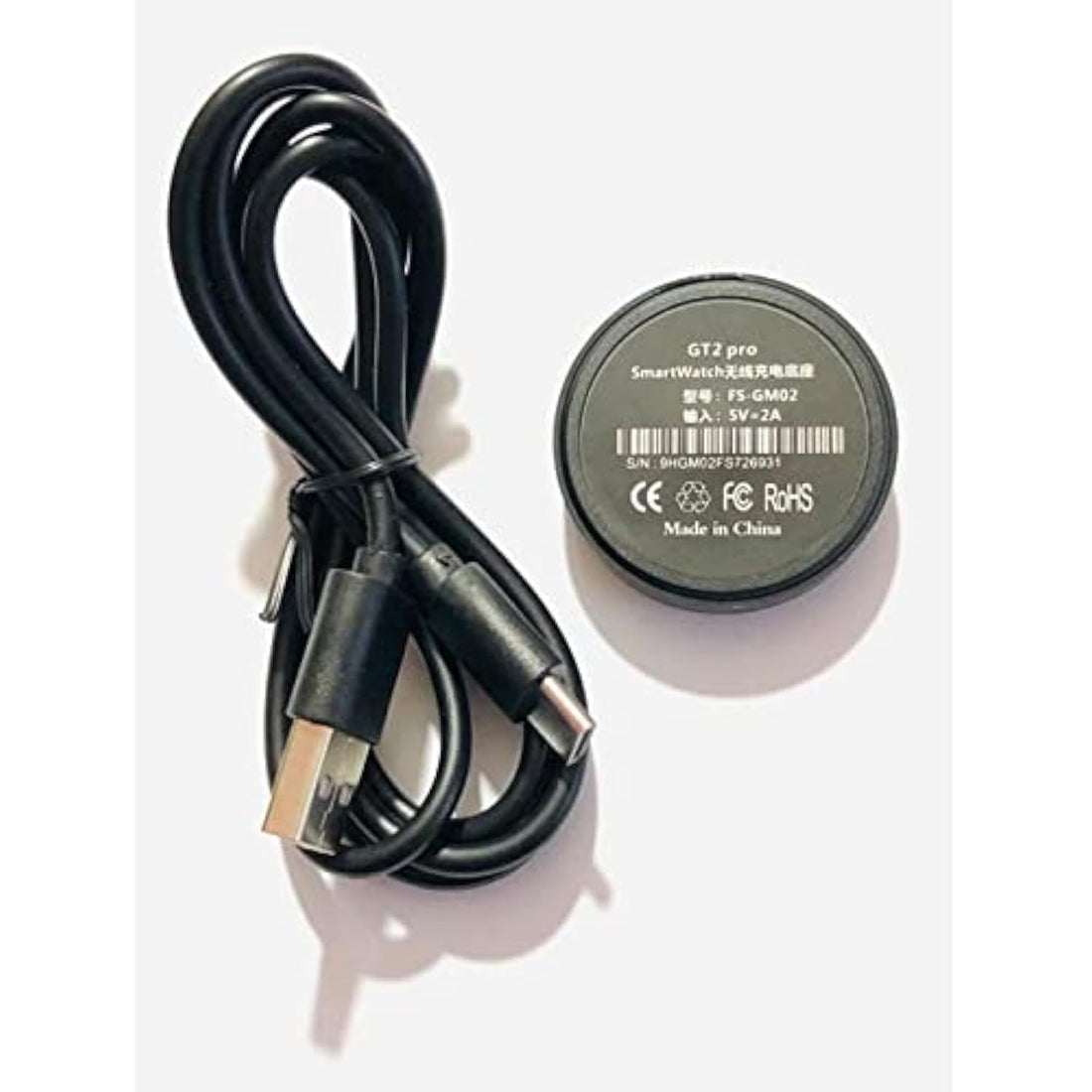 Magnetic Wireless Fast Charging Dock with USB Charger Cable for Huawei GT 2 Pro GT2 ECG (100CM)
